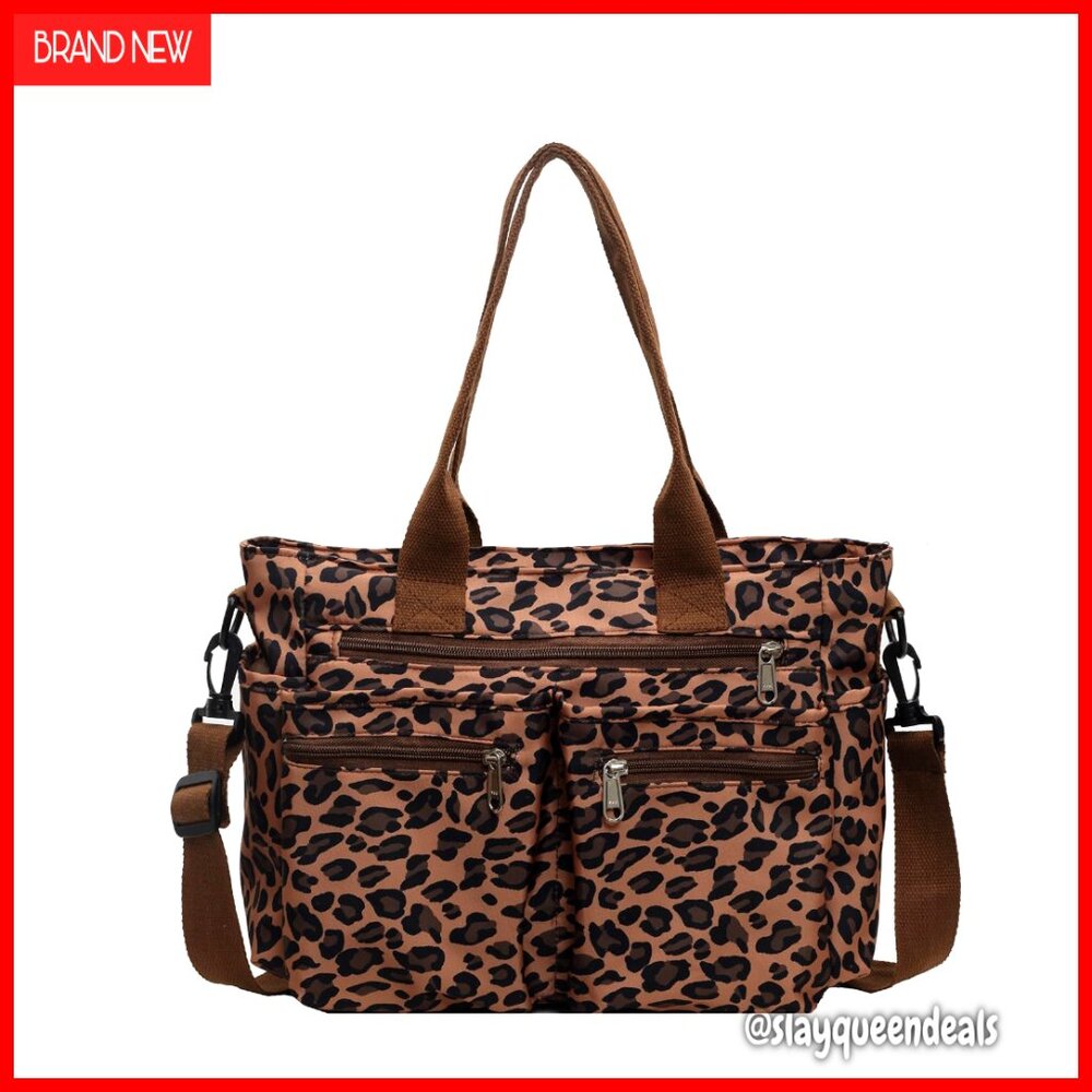 Large Canvas Tote Bag with Multiple Pockets Adjustable Strap for Work Travel